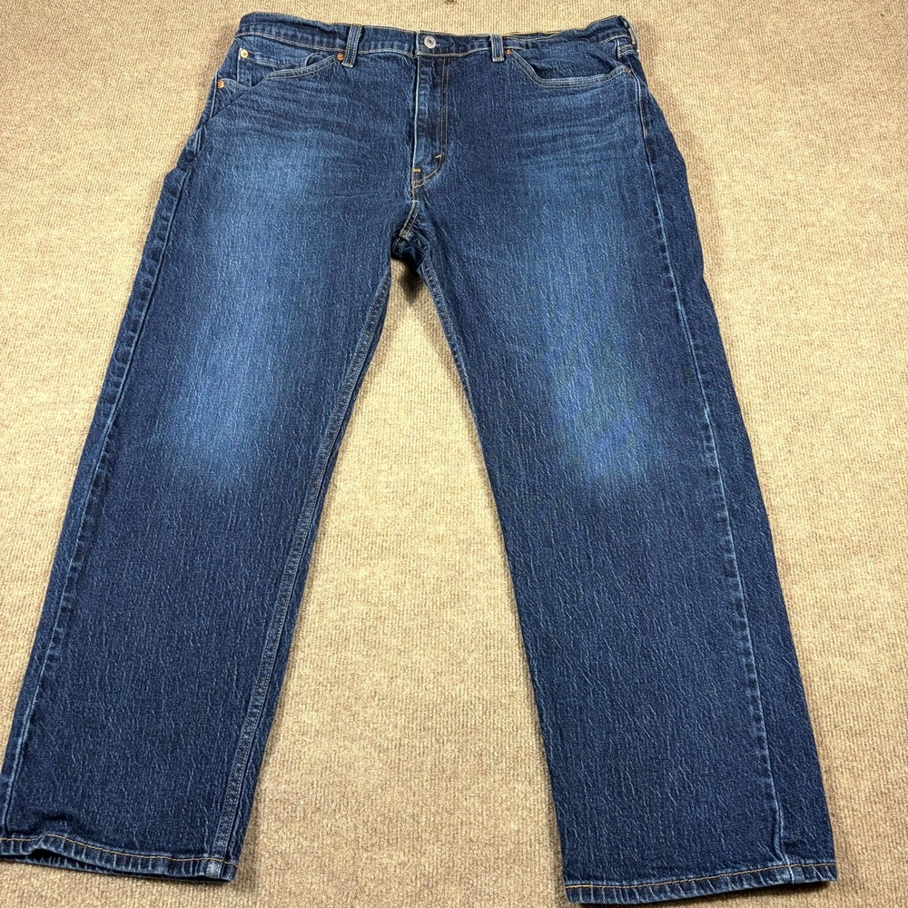 Levi's 505 Jeans Mens 40X30 Blue Denim Straight Leg Medium Wash High Rise Travel